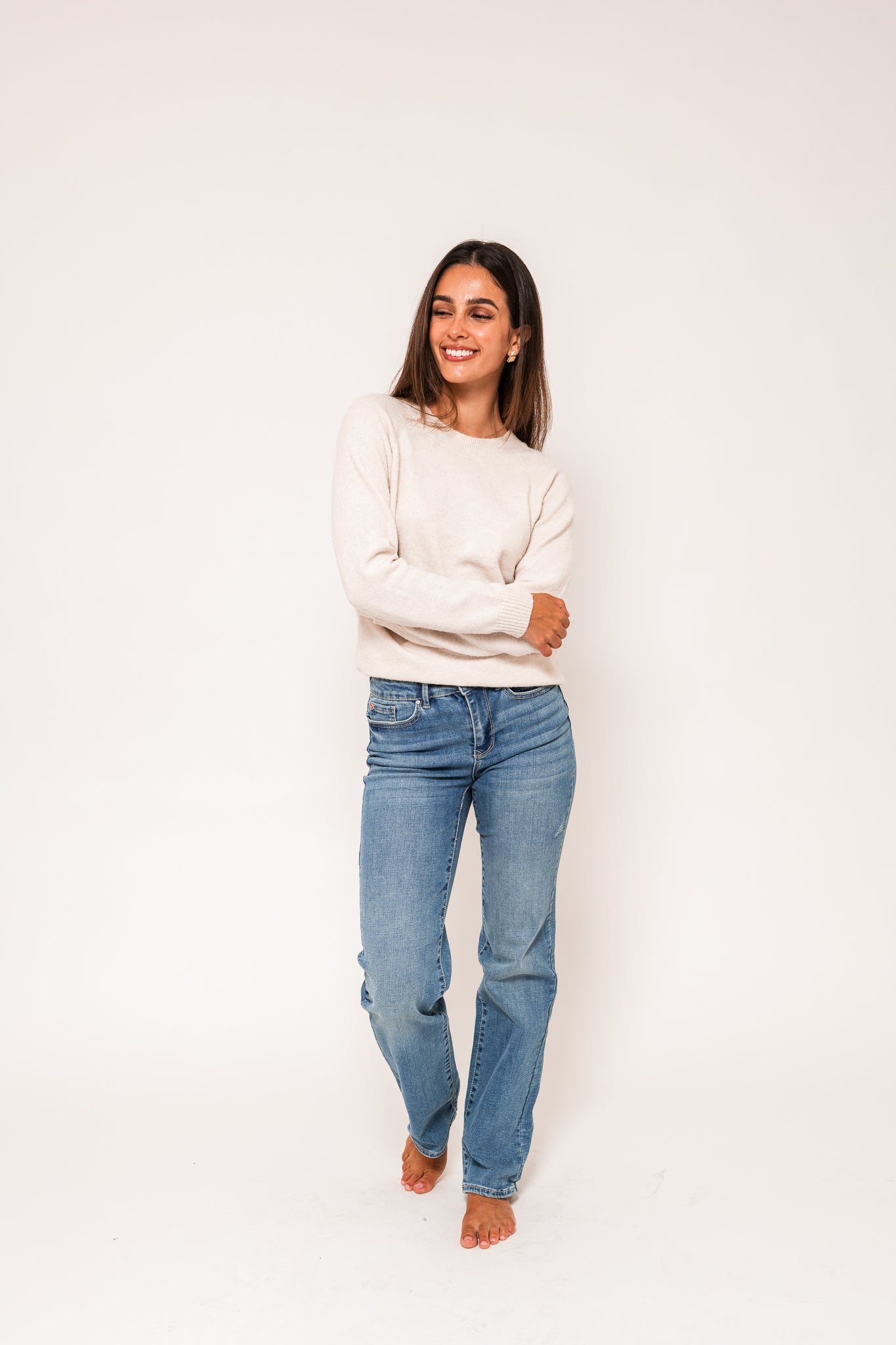 VMFLASH Straight Jeans - Medium Blue Denim